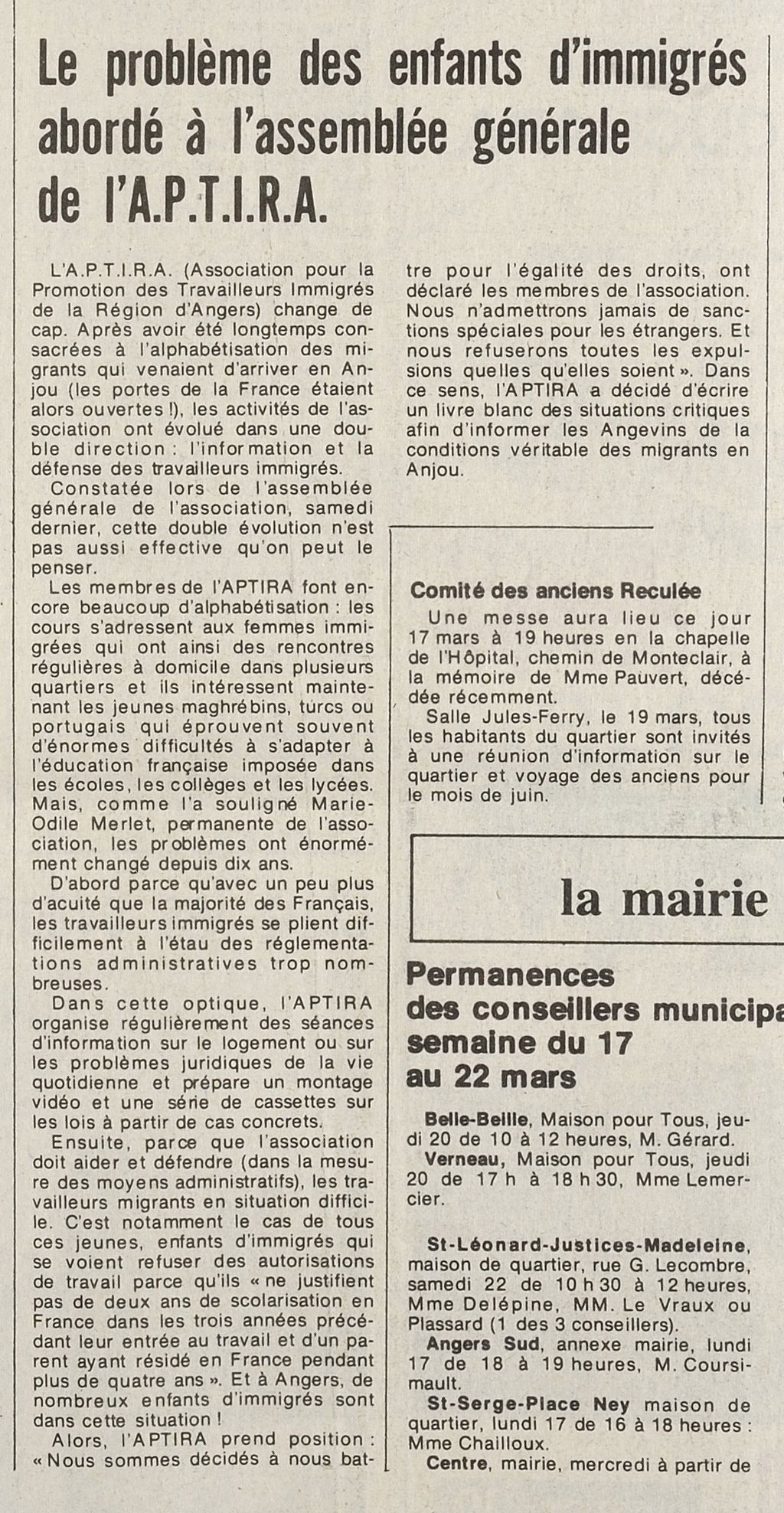 Courrier de l'Ouest - 17 mars 1980