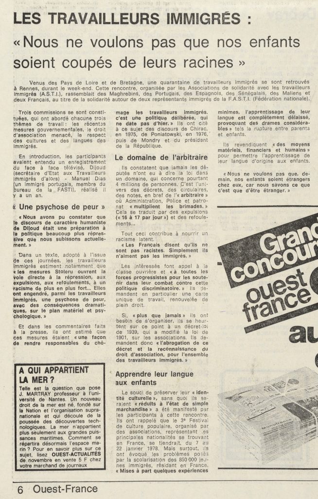 Ouest France - 29 novembre 1977