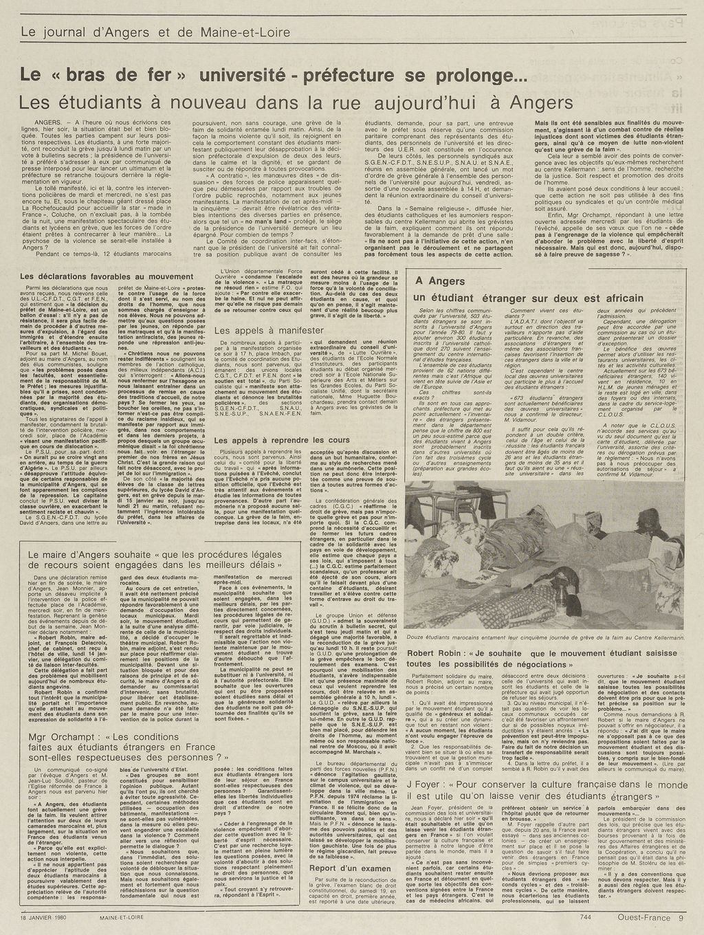 Ouest France - 18 janvier 1980